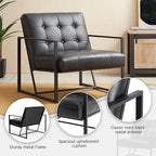 Glitzhome Mid Century Modern Accent Chair, Modern Living Room Chairs - Image 5