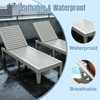 Lounge Chair Outdoor, High-Impact PP 5 Position Adjustable Tanning Chair - Image 5