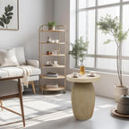 PARISLOFT ​​Rustic Mushroom Side Table, Bohemian End Table - Image 8