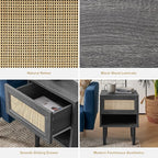 mopio Haylee Rattan Side Table, Small Accent Tables - Image 5