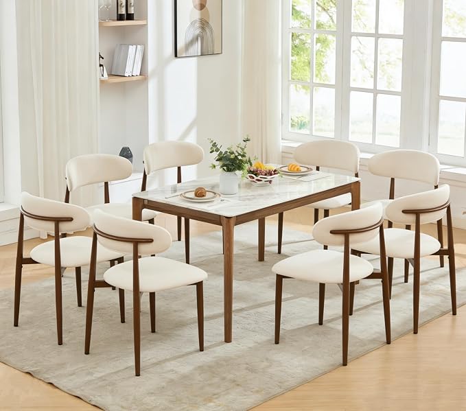 UVV Dining Chairs Set of 8, Metal Kitchen Chairs by UVVLivetheQualityLife