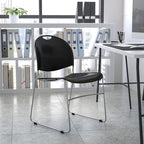 Flash Furniture 5 Pack HERCULES Series 880 lb. Capacity Black Ultra-Compact - Image 2