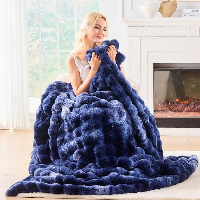 BENVWE Fluffy Faux Fur Throw Blanket - Image 5