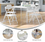 Flash Furniture Mindy Kids 5-Piece Folding Square Table and Chairs Set - Image 4