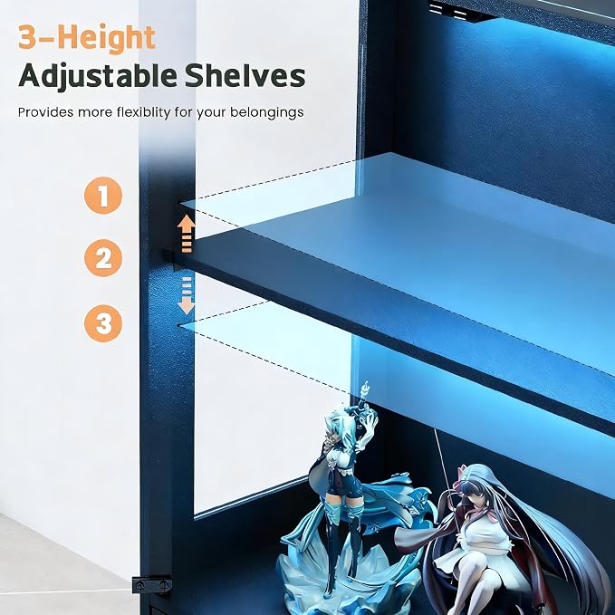 Lamtor Display Cabinet with Glass Doors - Image 4