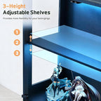 Lamtor Display Cabinet with Glass Doors - Image 4