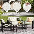 8Pcs Outdoor Cushion Covers, Elastic Patio Cushion Covers | Washable, - Image 4