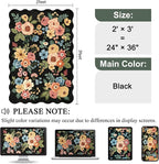 DUKINO 2x3 Rugs for Entryway, Floral Door Mat Washable Kitchen Rugs, Low Pile - Image 2