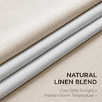 Joydeco Pinch Pleated Linen Curtains - Image 2