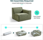 LINSY HOME Modular Sectional Sofa, Corduroy Sectional Cloud Couches - Image 4