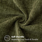 MIULEE Decorative Lumbar Throw Pillow Covers 12x20 Inch Olive Green 2 Pack | - Image 3