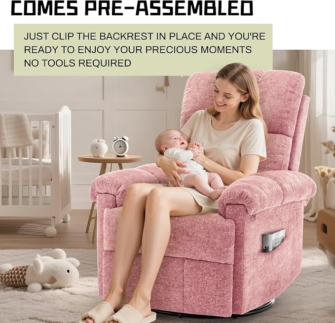 Korser Recliner Chair, Swivel Rocker Recliner Chair - Image 9