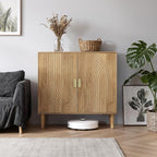 Smuxee Oak Sideboard Cabinet, Freestanding Buffet Cabinet - Image 8
