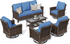 HERA'S HOUSE Patio Furniture Set, 6 Pieces Outdoor Wicker Conversation Sets - Image 8