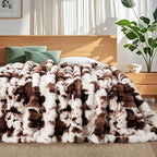 Cow Print Blanket for Couch, Faux Fur Throw Blanket, Super Heavy Warm Cozy - Image 4