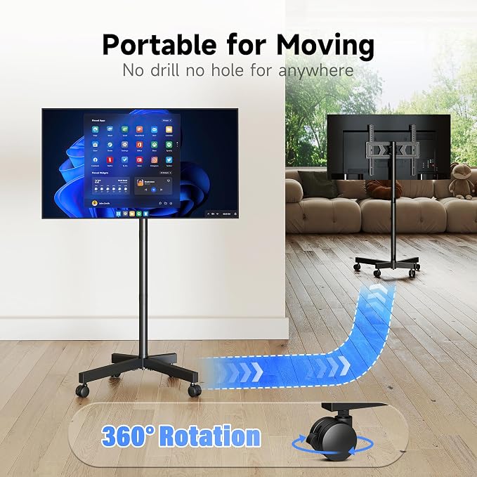 XINLEI Mobile TV Stand on Wheels - Image 8