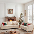 Apicizon Loveseat & 3 Seater Sofa Sets, 2 Piece Deep Seat Sleeper Sofa - Image 5