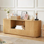 64" Fluted TV Stand for TVs up to 75 inch, Entertainment Center - Image 7