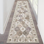 HEBE Hallway Runner Rug 2'x8', Washable Non Slip Kitchen Rug Runner | Soft Boho by HEBE
