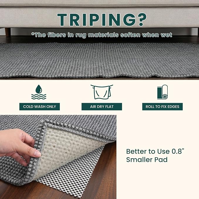 KOZYFLY 3x6 Washable Runner Rug, Non Slip Wide Runners - Image 7