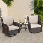 Towallmark Outdoor Swivel Wicker Glider Patio Chairs by Towallmark