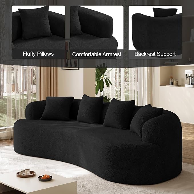 Oversized Sectional Sofa for Living Room, Modern Luxury Plush Chenille 4-Seater - Image 7