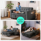 LINSY 54" Pull Out Couch with Charging Station - Image 5