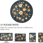 DUKINO 4ft Round Rug, Floral Washable Small Round Area Rug, Low Pile, Soft - Image 3