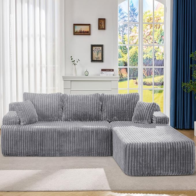 Hobestluk Modular Sectional Sofa Couches L-Shape Couch 3 Seat Modular Sofa by YourHomeDeservesMore