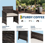 Garvee 4-Piece Patio Furniture Set, PE Rattan Outdoor Conversation Set - Image 4