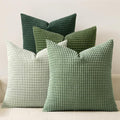 MIULEE Sage Green Pillow Covers 18x18 Inch Set of 4 Boho Farmhouse Home Decor by MIULEE