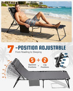 KingCamp Lounge Chair Outdoor, 400LBS Tanning Chairs - Image 5