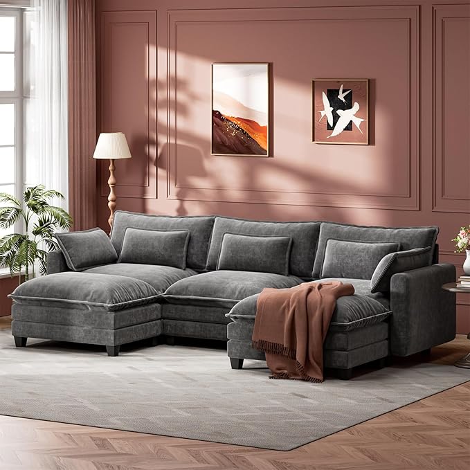 Marsail Modular Sectional Sofa 110.6" U-Shaped Modern Comfy Cloud Couch by Marsail