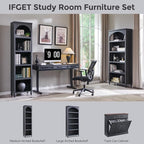 IFGET 76" Tall Arched Bookcase, Farmhouse 5 Tiers Large Arched Bookshelf Cabinet - Image 6