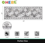 HEBE Hallway Runner Rug 2'x6', Washable Non Slip Kitchen Rug Runner | Soft Boho - Image 2
