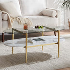 LumFurn Oval Coffee Table, Mid-Century Modern Design, L41 x W21 x H17 inch - Image 3