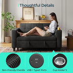 LINSY Sleeper Sofa Bed, Small 3 in 1 Convertible Loveseat Sleeper Couch - Image 5