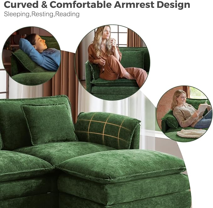 ELUCHANG Oversized 79" Modular Sectional Sofa, Comfy Cloud Couch - Image 7