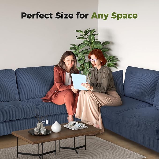 Kidirect 70in Corduroy Couch, Sofa No Tool Assembly, Comfy Couches - Image 8