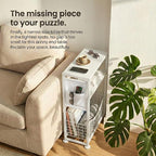 Skinny Side Table with Storage, 3 Tier Slim Side Tables - Image 6