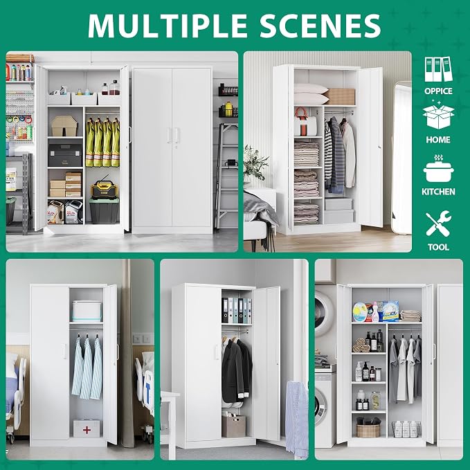 Letaya Metal Locker, Steel Wardrobe Storage Cabinets - Image 3