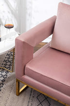 Roundhill Furniture Lenola Upholstered Accent Arm Chair - Image 10
