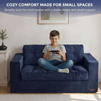 MAXYOYO Loveseat Sofa Couch, Upholstered Bean Bag Chair Cloud 2-Seat - Image 3
