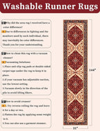 SERISSA 2'6"x12' Washable Non Slip Boho Runner Rug - Image 6