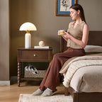 AMERLIFE 24" Walnut Nightstand, Vintage Bedside Table - Image 4