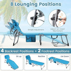 Goplus Tanning Chair, Folding Adjustable Patio Lounge Chair - Image 8