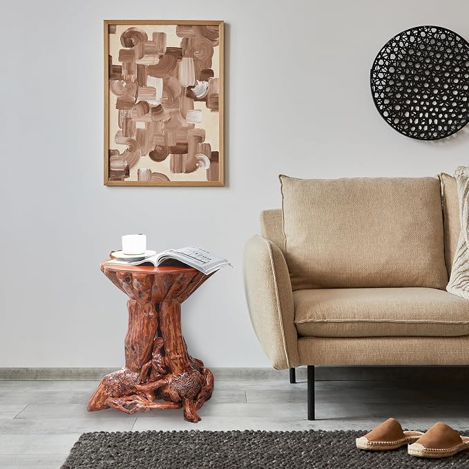 Aotea Crafts Rustic Azalea Tree Stump/Root End Table | Unique Wood Root Log - Image 5