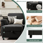 Vongrasig Convertible Sectional Couches, 3 Seat L Shaped Couch Sofa - Image 4
