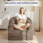 MAXYOYO Folding Sofa Bed with Backrest, Boneless Fold Out Couch Bed with Handle - Image 7