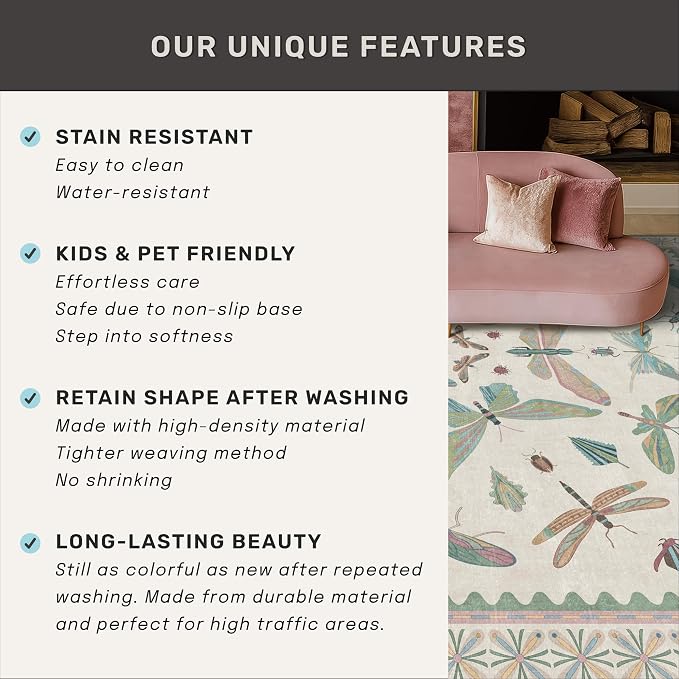 Sage Green Rugs for Bedroom Under Bed - Image 7
